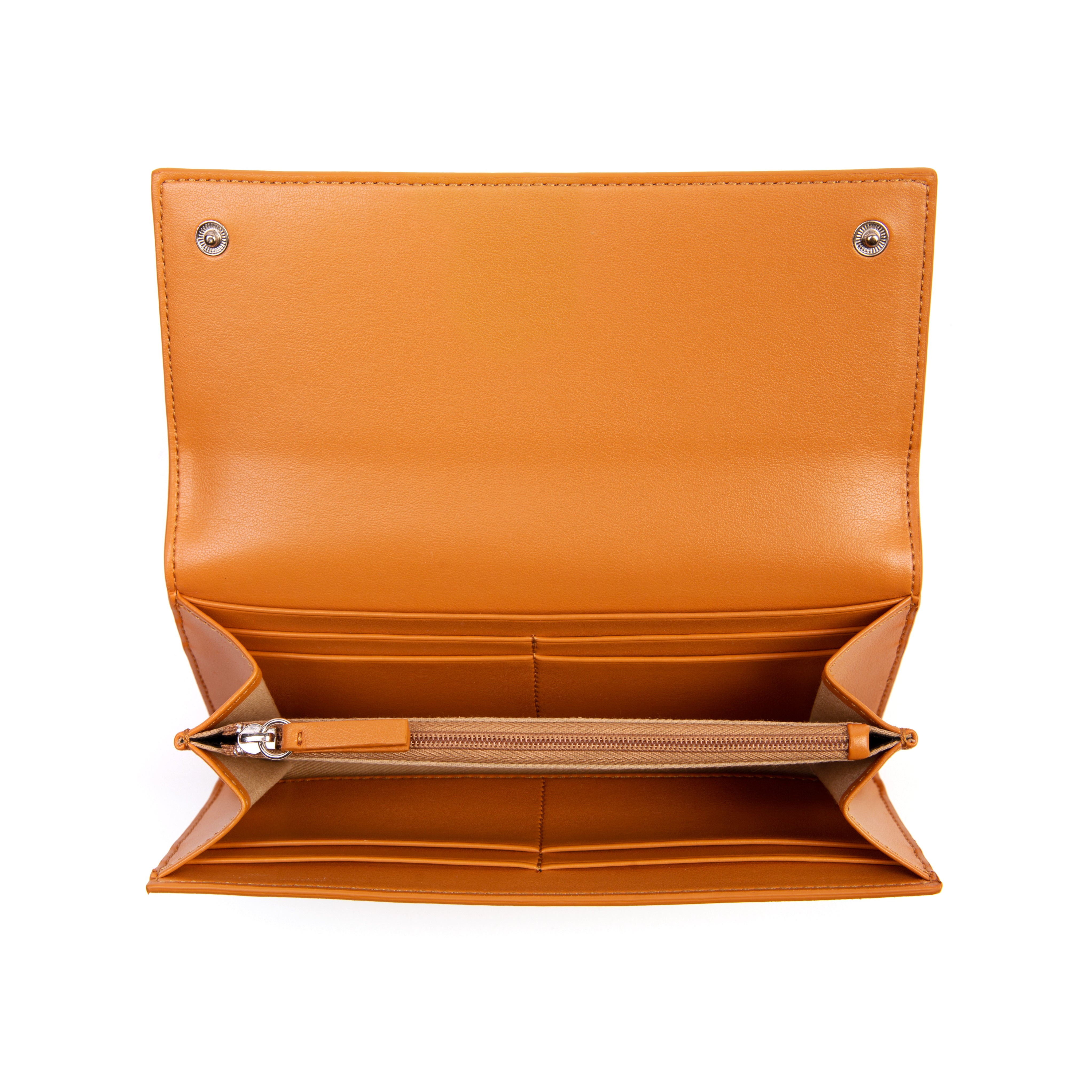 Pumpkin Smooth Vegan Continental Wallet | The Esther